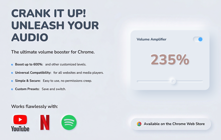 Volume Amplifier Chrome Extension